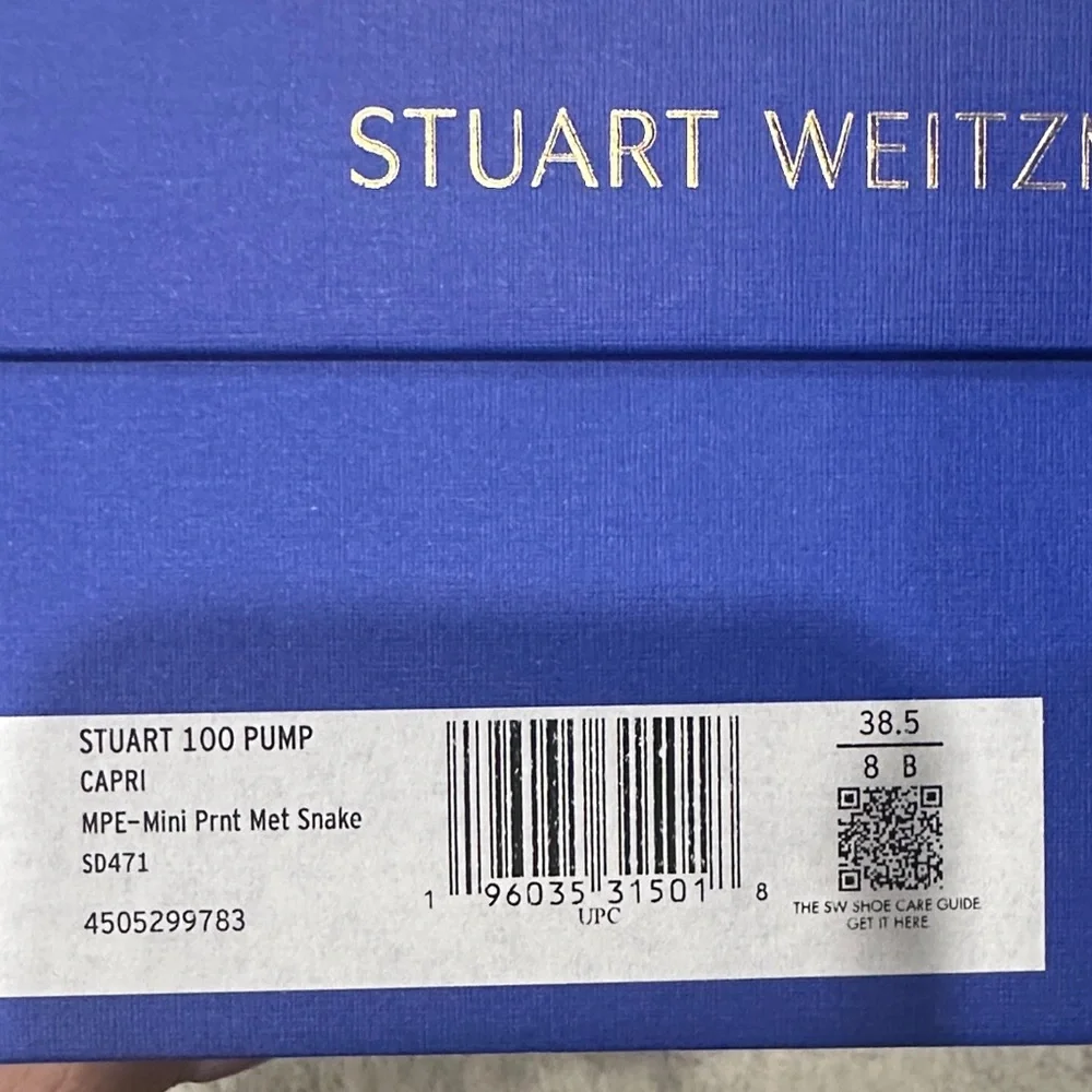 Stuart Weitzman size 38.5  Capri 100 mm Green Stiletto Heels - Picture 5 of 6